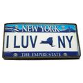 I Luv New York Wood License Fridge Magnet