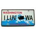 I Luv Washington Wood License Fridge Magnet