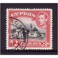 CYPRUS 1942 SG 155b 2p BLACK AND CARMINE FINE U...