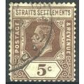 Straits Settlements 1919 - SG226 - 5c brown - K...