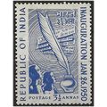 India 1950 SG330 3 1/2a Ultramarine Inauguratio...