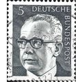 GERMANY, Dr Gustav Heinemann, black-blue 1970, 5pf