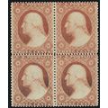 26, Mint LH/NH 3¢ VF Block of Four Stamps * Stu...