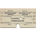 U.T.A. Edmondson Ticket - Carrickfergus to Gree...