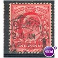GB stamps 1902-10 KEV11 - 1d SG219 Woolwich 2