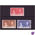 BERMUDA 1937 CORONATION SET 3 VALS SG 107/109 F...