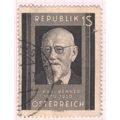 Austria 1951 - 1s black/yellow - Dr. Karl Renne...