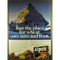 1980 Alpen Cereal Ad - Just the Place for Wheat...