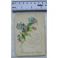 Vintage: Birthday card - forget-me-nots