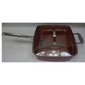 3 Piece Deep Fryer 10" Square Stove Top Pan EXC...