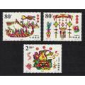 China Duanwu Dragon Boat Festival 3v 2001 MNH S...