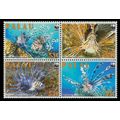 Palau WWF Red Lionfish 'Pterois voltans' block ...