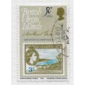 VIRGIN ISLANDS BRITISH 1979 QE2 ROAD STAMP ON R...