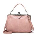 Women Small Hobo Bag Slouchy Shoulder Bag Pink