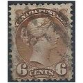 Canada 1879 6c Yellow-Brown SG98 Fine Used