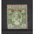 Zanzibar.SG188 1/2a Yellow-Green.Mounted Mint.O...