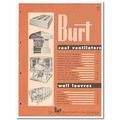 BURT MFG COMPANY 1958 roof ventilators wall lou...