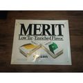 Vintage Metal Merit Cigarette Sign 21.5 x 17