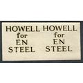 Two 1950s Howell for EN Steel, Water-Slip Trans...