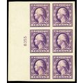 484, Mint VF/XF LH 3¢ Plate Block of Six CV $95...