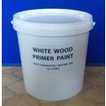 10 LITRES WHITE WOOD PRIMER PAINT (see descript...