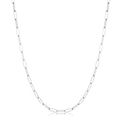 16 Rhodium Plated Linked Mid Size Paperclip Cha...