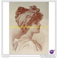 WINSOME WOMAN, MODERN REPRODUCTION OF BOOK ILLU...