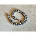 Vintage Rhinestone Bracelet, Slim Elegant Spark...
