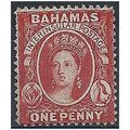 Bahamas 1863 SG33x 1d Scarlet-Vermillion Wmk RE...