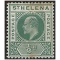 St Helena 1902 SG53 1/2d Green Wmk Crown CA Mou...