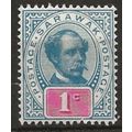 Sarawak 1901 SG36 1c Grey-Blue & Rosine Mounted...