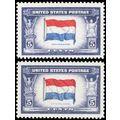 913a, VF NH Reverse Printing of Flag Colors Err...