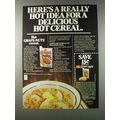 1981 Post Grape-Nuts Cereal Ad - Here's a Hot Idea