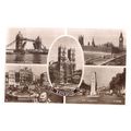 LONDON, Multiview used vintage postcard 1956 po...