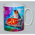 DJ Space Cat Pizza Mug Can Personalise Funny An...