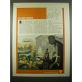 1966 Shell Oil Ad - illustration by Jean-Leon Huens - The horn worker