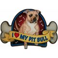 I love My Pit Bull Artwood Fridge Magnet