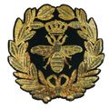 Royal Bee Sequin Sew On Patch Large Gold Velvet...