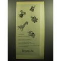 1958 Tiffany & Co. Jeweled Pins Ad - Tiffany's Animal Kingdom
