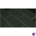 Glass Tile Brick Blocco Turtle Grey 3 x 6