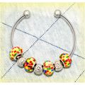 Sale Carnival European Beads Charm Silver Plate...