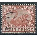 Western Australia 1890 SG98 4d Chestnut Fine Us...