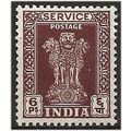 India 1950 O152 6p Purple-Brown SERVICE Mounted...
