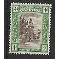 JAMAICA 1921 4d CATHEDRAL SPANISH TOWN BROWN DE...