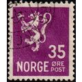 Norway 1934 Lion 35ore Used Stamp.