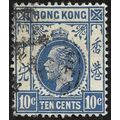 HONG KONG 1921 KG5 w.MSCA 10c Sc#137 USED @E3554