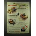 1945 Texaco Havoline Motor Oil Ad - Milestones on Road
