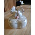 Heart Shaped Trinket Box Love Birds