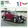 Collectors Club card. Classic Cars. Voisin C27 ...