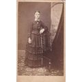 VICT. CDV PHOTO - STANDING LADY BY CHAIR, FASHI...